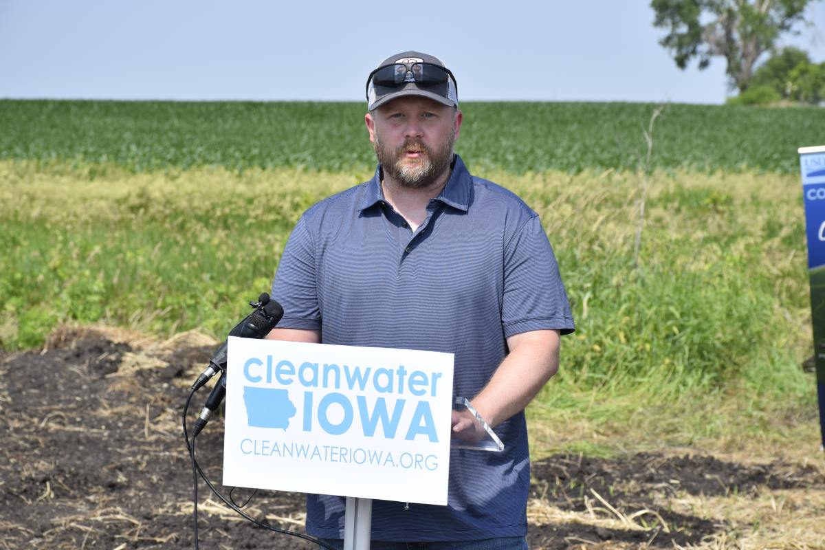 Keegan Kult, who had edge of field practice experience with the Iowa Soybean Association.