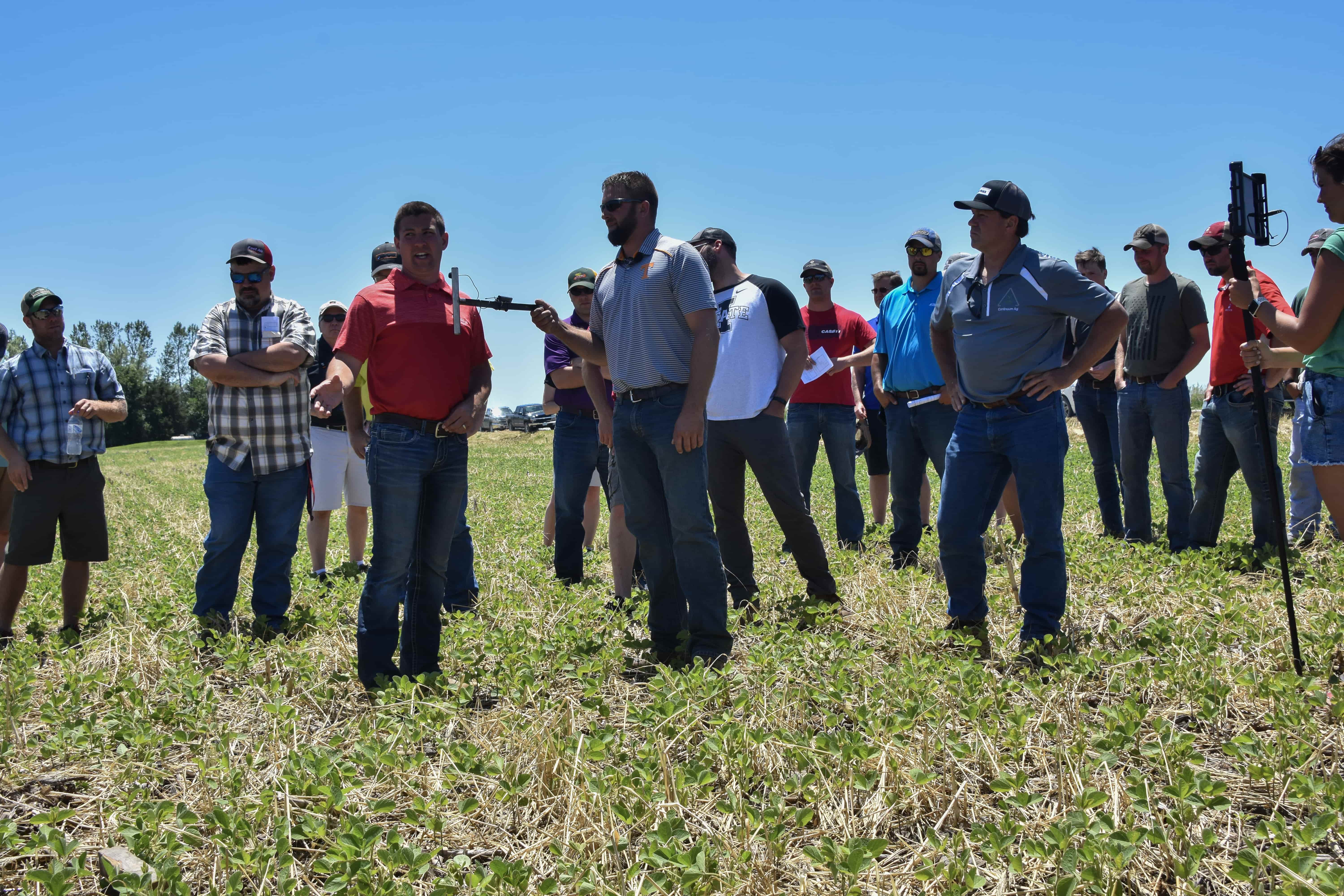 group of people in a field