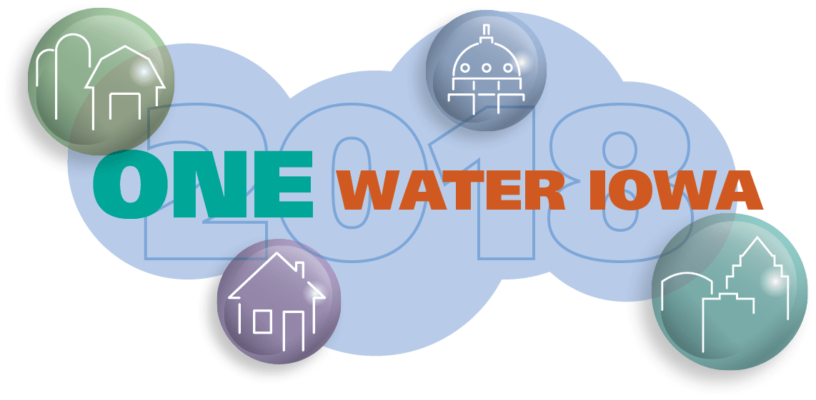 One Water Iowa header, representing the 2018 Iowa delegation to the national One Water Summit