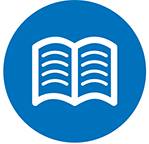Blue learn icon